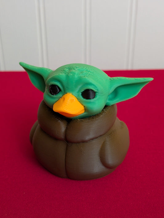 Baby Alien Duck – 3D Printed Duck Figurine | Green Space Creature | Sci-Fi Inspired Collectible Gift
