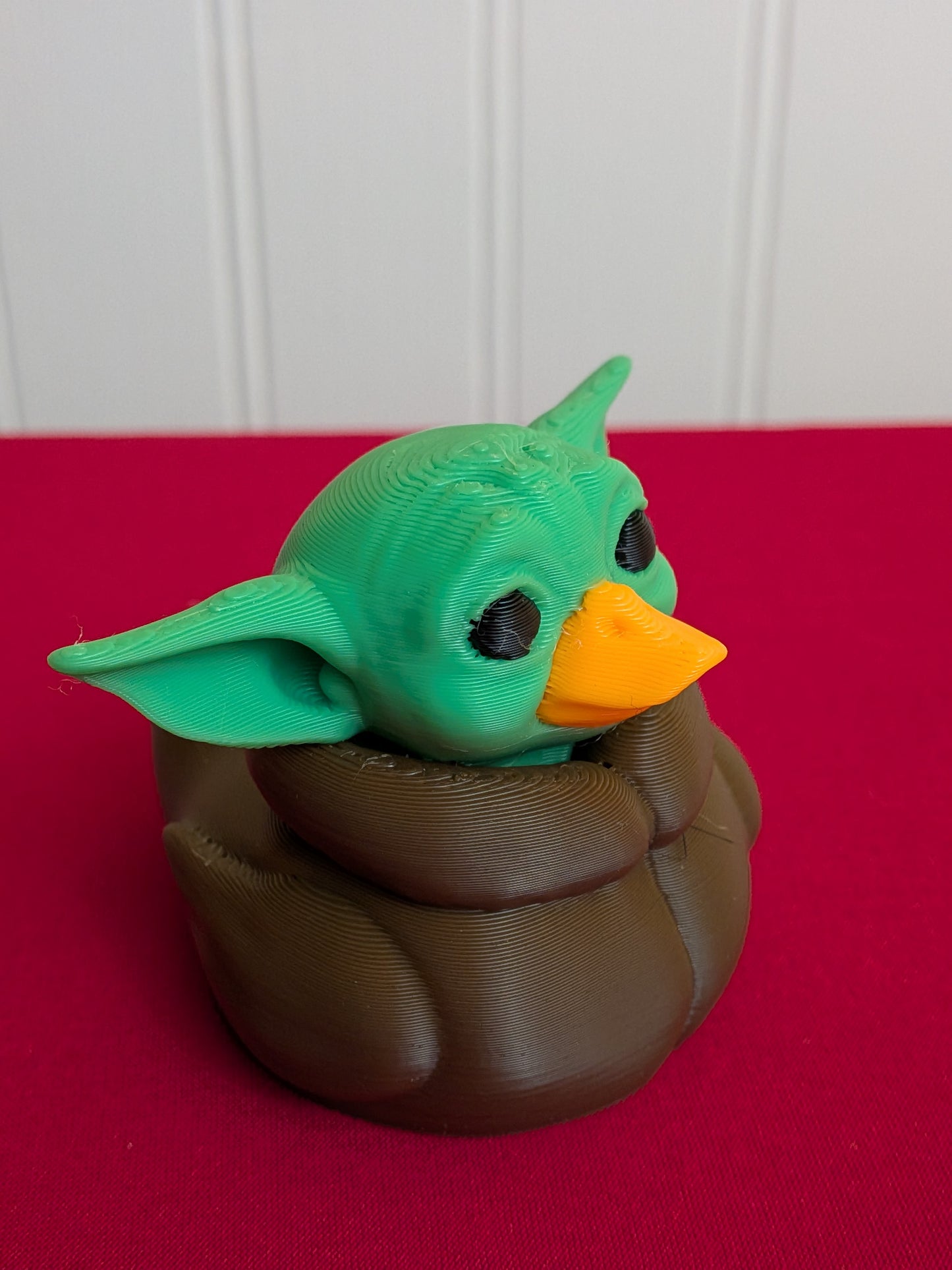 Baby Alien Duck – 3D Printed Duck Figurine | Green Space Creature | Sci-Fi Inspired Collectible Gift