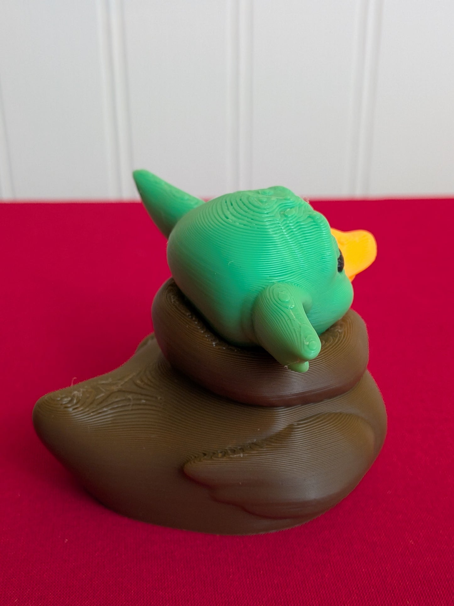Baby Alien Duck – 3D Printed Duck Figurine | Green Space Creature | Sci-Fi Inspired Collectible Gift