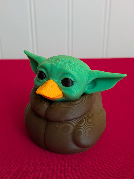 Baby Alien Duck – 3D Printed Duck Figurine | Green Space Creature | Sci-Fi Inspired Collectible Gift