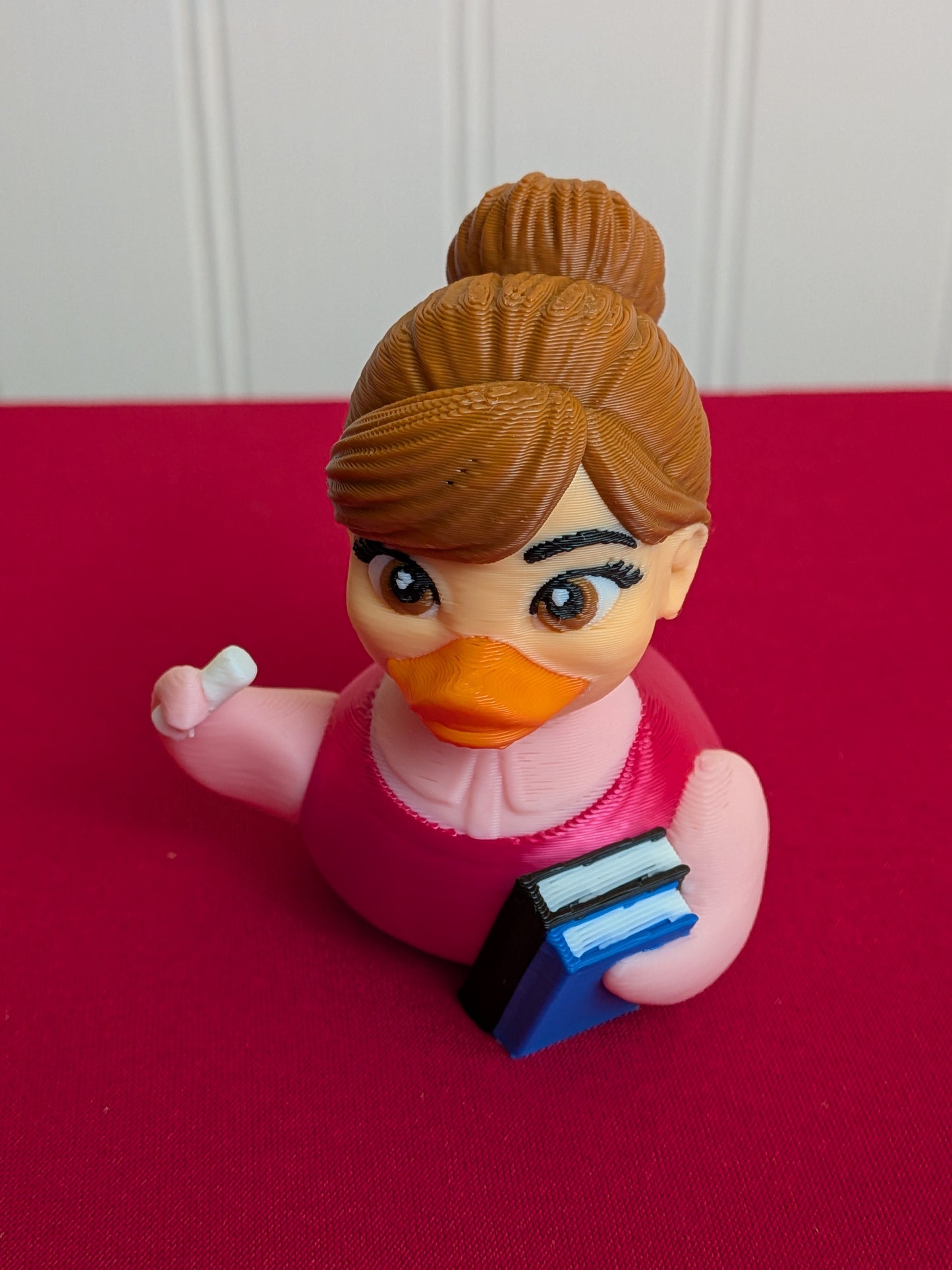 Teacher Duck – 3D Printed Figurine | Classroom Decor | Gift for Teachers | School Themed Collectible