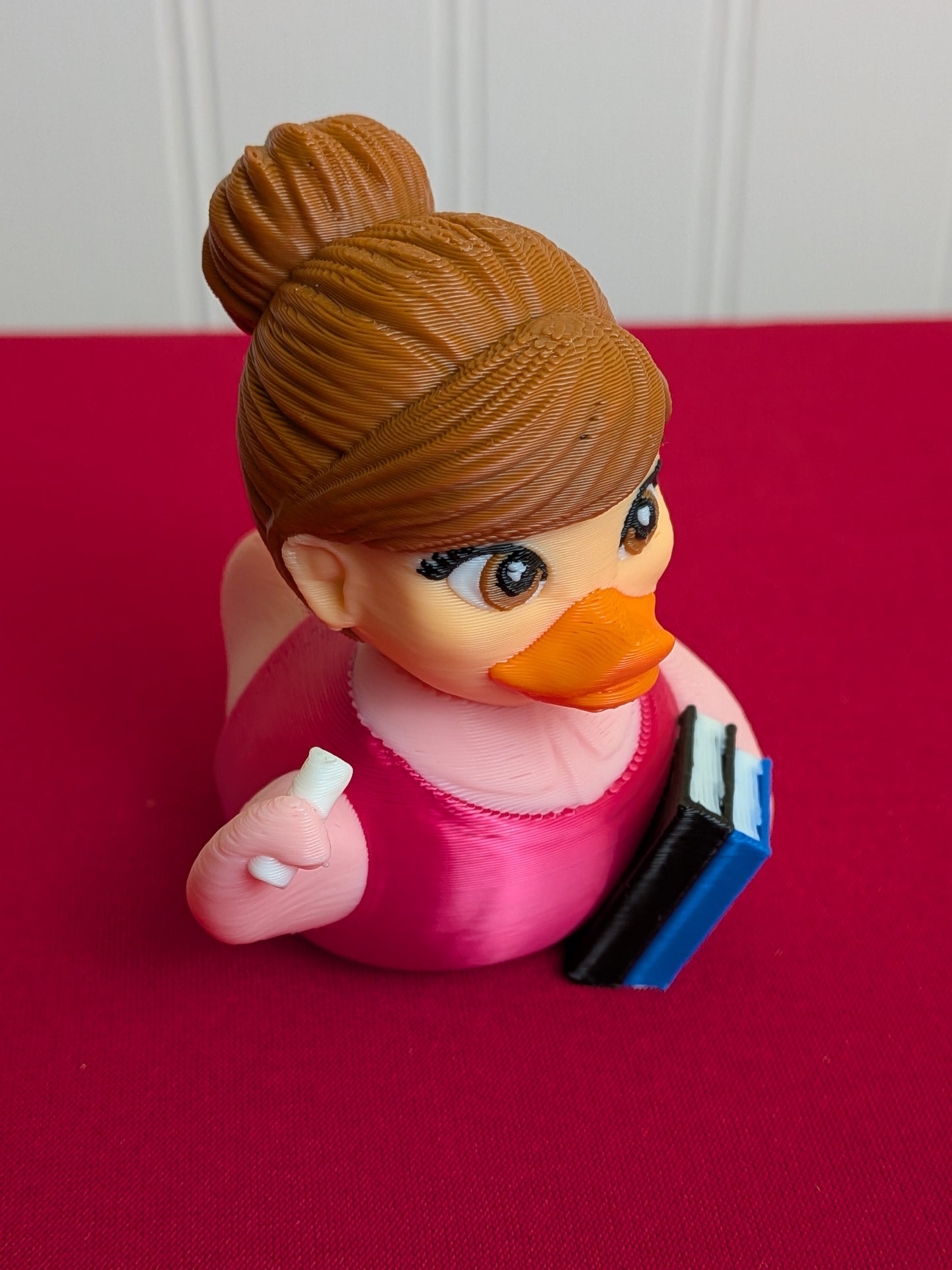 Teacher Duck – 3D Printed Figurine | Classroom Decor | Gift for Teachers | School Themed Collectible