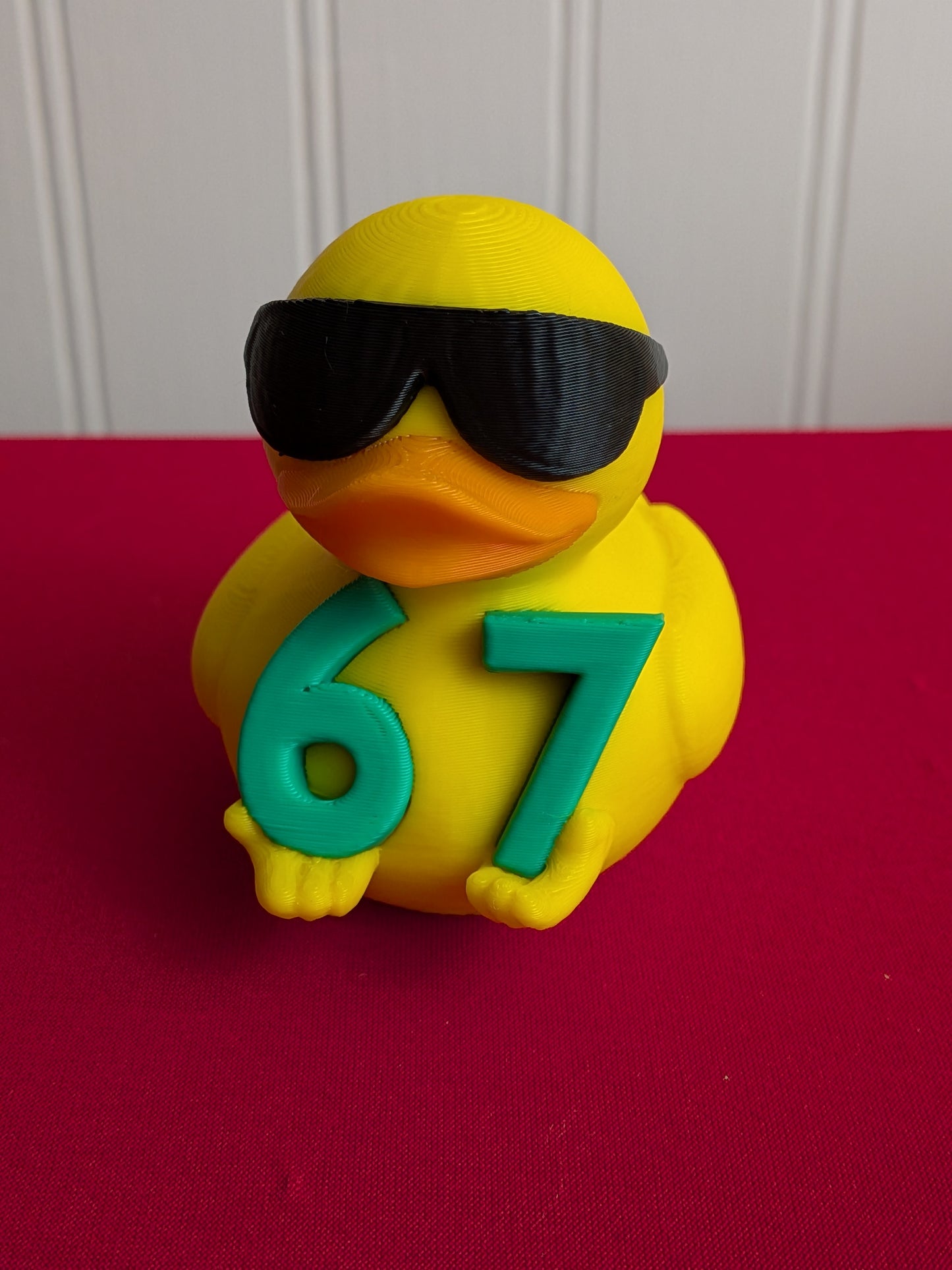 3D Printed 67 Meme Duck Collectible Figurine | Internet Humor Desk Decor