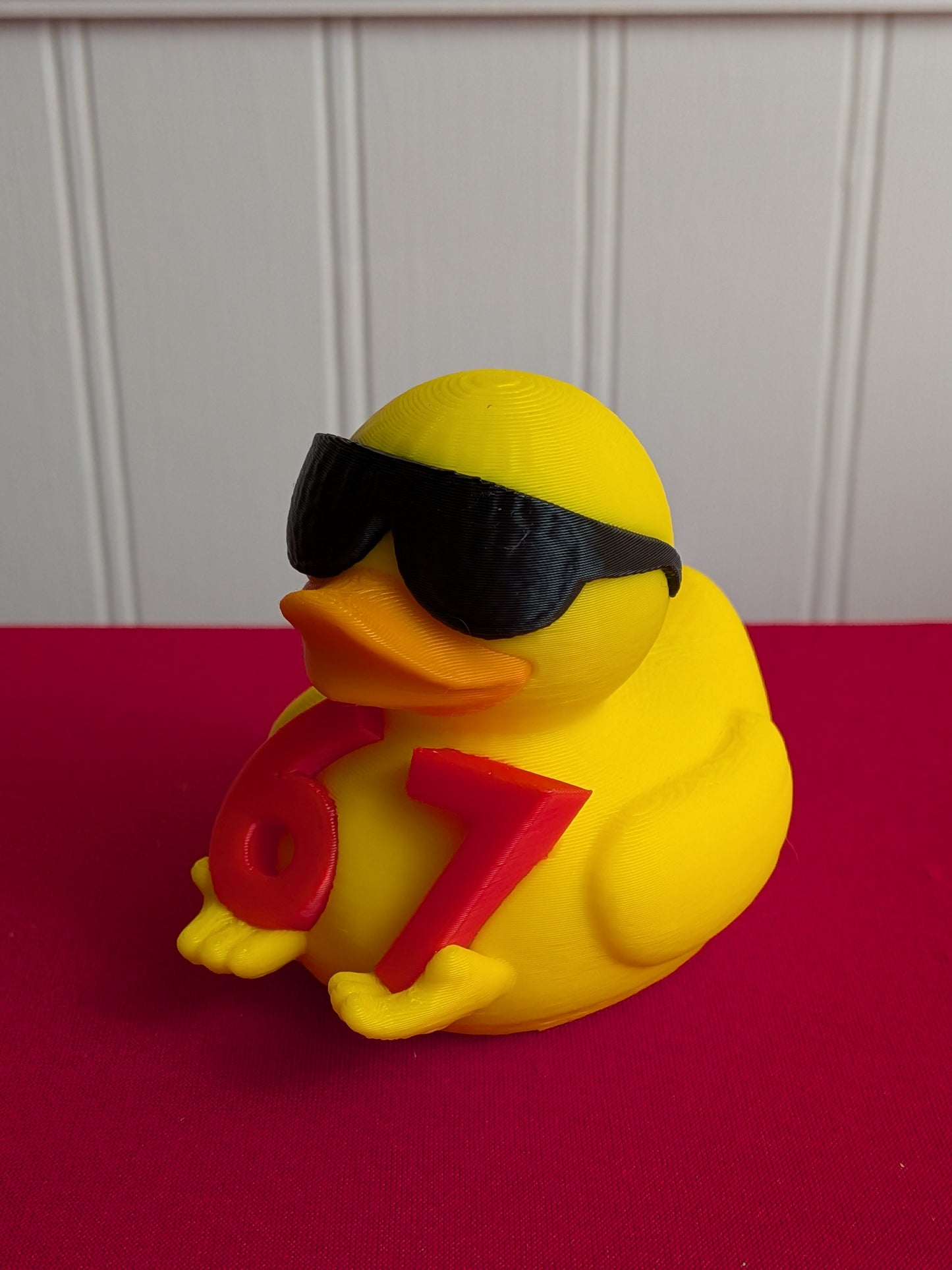 3D Printed 67 Meme Duck Collectible Figurine | Internet Humor Desk Decor