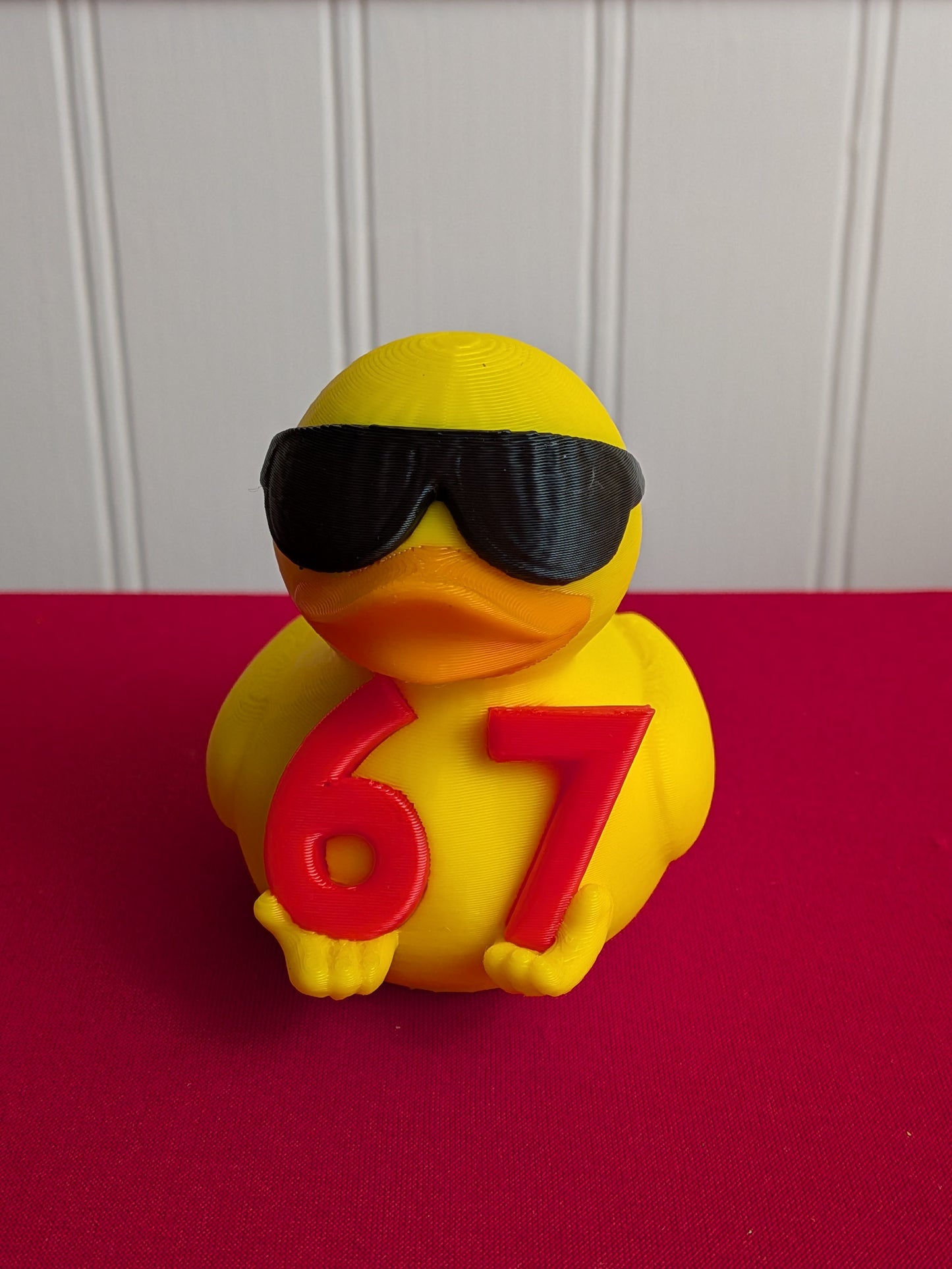 3D Printed 67 Meme Duck Collectible Figurine | Internet Humor Desk Decor