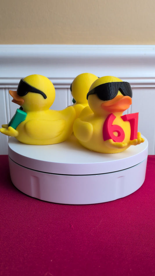 3D Printed 67 Meme Duck Collectible Figurine | Internet Humor Desk Decor